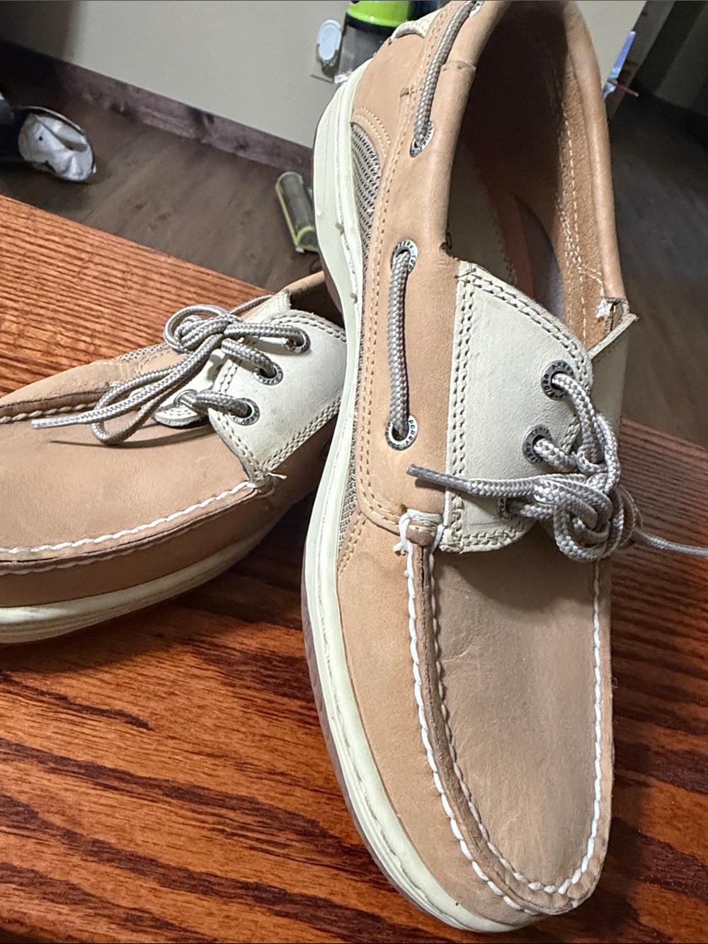 Sperry Men's Two-Tone Tan and Cream Boat Shoes